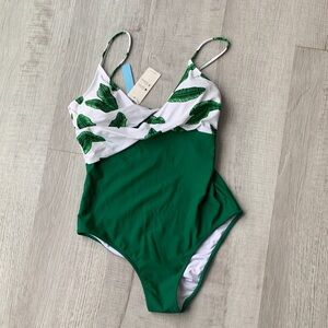 Cupshe Green Leaf Kids Bodysuit